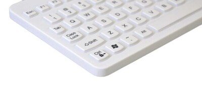 Man & Machine Really Cool Wired Ergonomic Waterproof Keyboard, White (RCLP/B5)