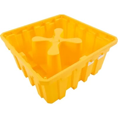 Global Industrial IBC Spill Containment Pallet w/ Drain, 365 Gallon (670785)