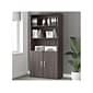 Bush Business Furniture Studio A 5-Shelf 73" Bookcase with Doors, Storm Gray (STA010SG)