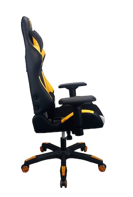 Raynor Group Energy Pro Series Fabric/Polyurethane Gaming Chair, Black/Yellow (G-EPRO-YLW)