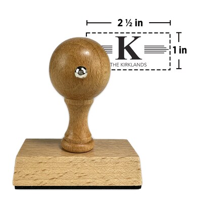 Custom Premium Wood Stamp 3065, 1 X 2-1/2