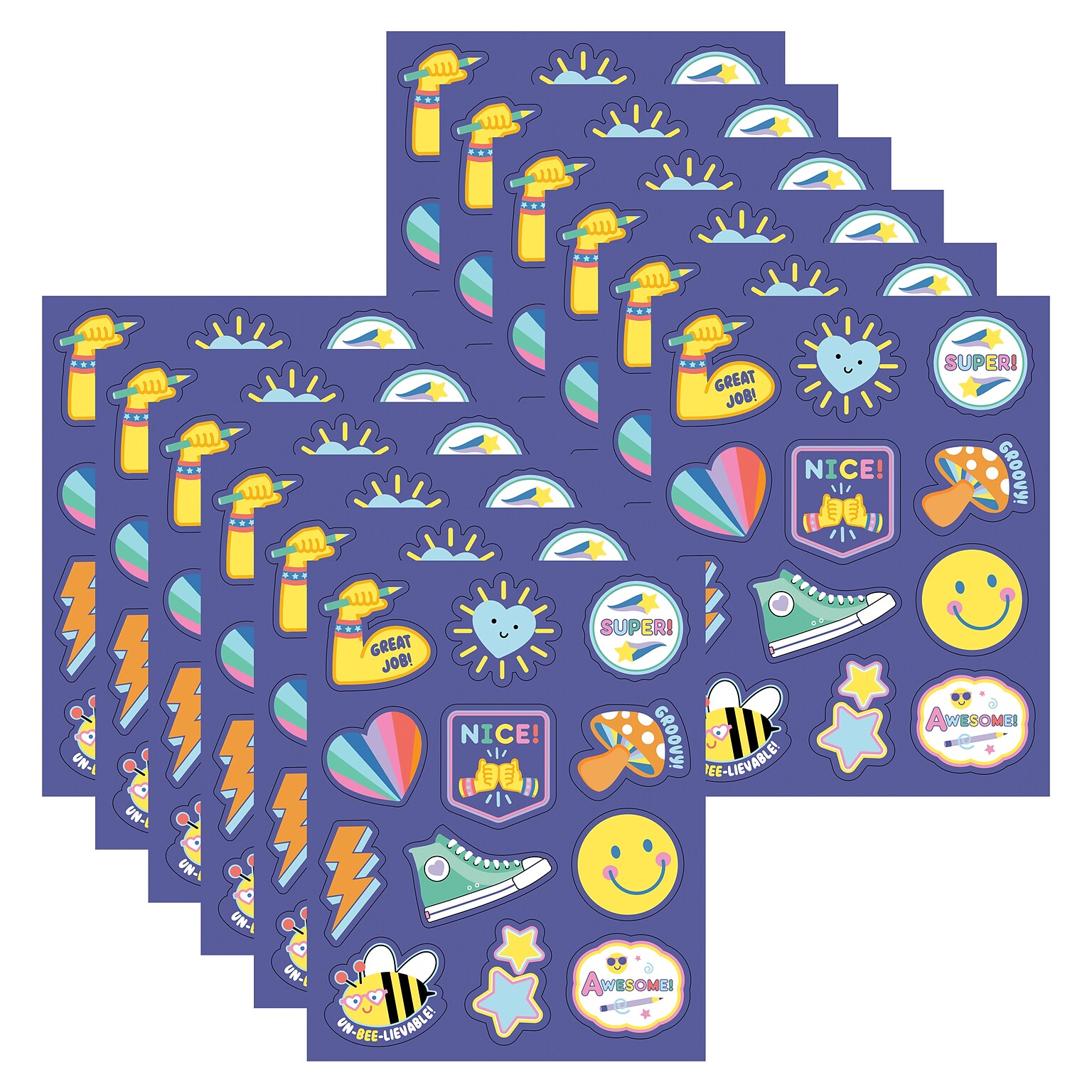Carson Dellosa Education We Stick Together Motivators Motivational Stickers, Multicolored, 72/Pack, 12 Packs/Bundle