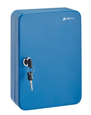 AdirOffice Secure 48-Key Cabinet with Key Lock, Blue (681-48-BLU)
