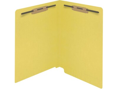 Medical Arts Press Reinforced End Tab File Folder, Straight Cut, Letter-Size, Yellow, 50/Box (S-01602-YLW)