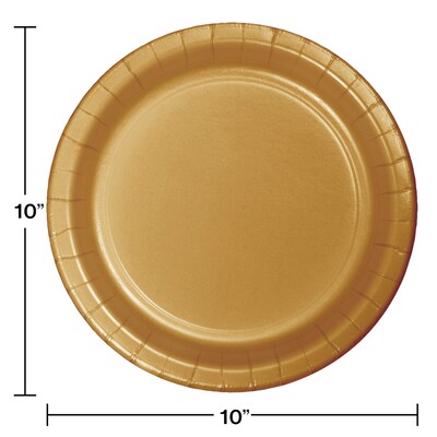 Touch of Color 10 Paper Plates, Glittering Gold, 240 Plates/Carton (50103B)