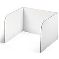 Classroom Products Foldable Cardboard Freestanding Privacy Shield, 13H x 20W, White, 40/Box (1340