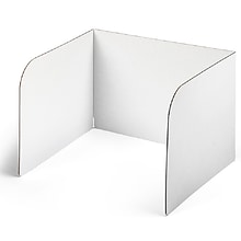 Classroom Products Foldable Cardboard Freestanding Privacy Shield, 13H x 20W, White, 30/Box (VB133