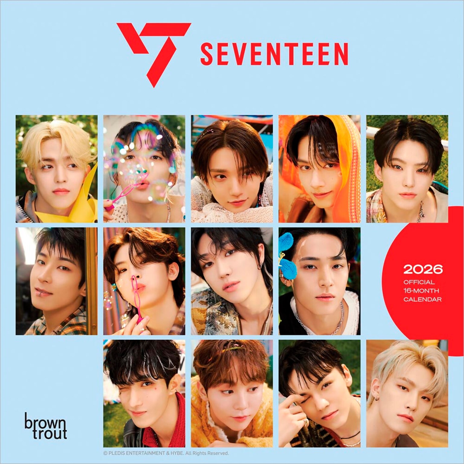 2026 BrownTrout Seventeen 7 x 7 Monthly Wall Calendar (9798330701476)