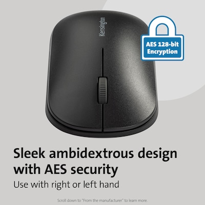 Kensington SureTrack Dual Wireless Ambidextrous Mouse, Black (K75298WW)