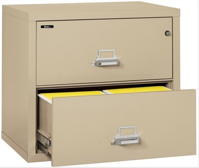Quill Brand® 2-Drawer Fireproof Lateral File, Putty, 31W (Q231LATPY)