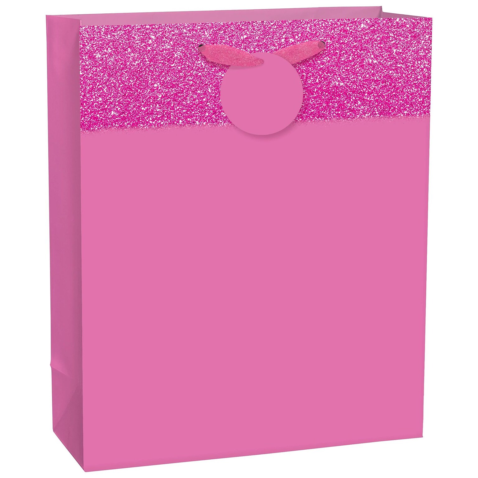 Party City Glitter & Matte Large Gift Bag, Bright Pink (AM170765-103-NS)