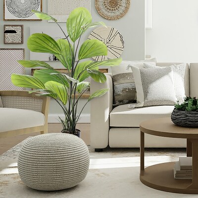 Forever Leaf 48" Artificial Fan Palm Indoor Plant Licuala Grandis (FEV-PAL48GRA)