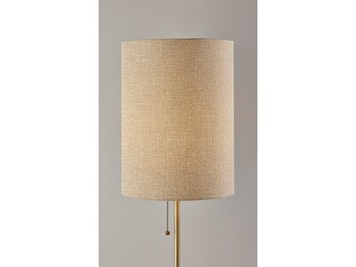Adesso Tucker Incandescent Table Lamp, Antique Brass/Beige (1631-21)
