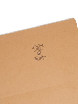 Smead Heavy Duty Straight Cut Tab File Folder, Legal Size, Kraft, 100/Box (15710)