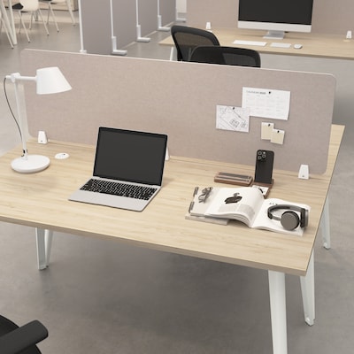 Bush Business Furniture Fabric Privacy Panel, 17.5H x 58W, Warm Beige (PSP158WB-03)