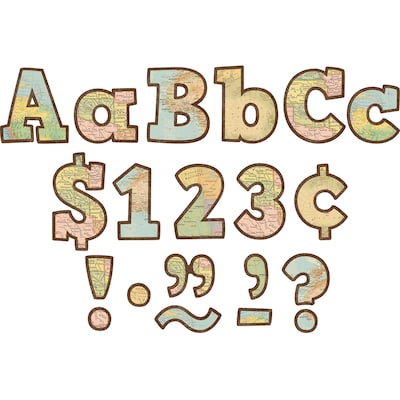 Teacher Created Resources Travel the Map Letters,4, Multicolored, 230/Pack (TCR8575)