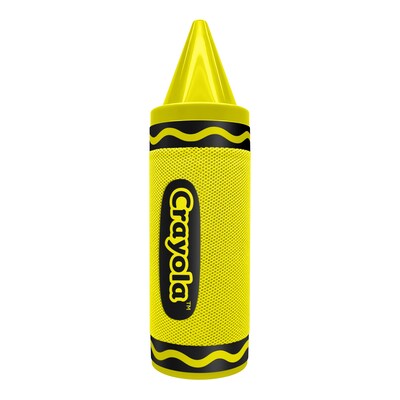 Crayola Wireless Bluetooth Portable Crayon Speaker with FM Radio, Yellow (CBT450Y)