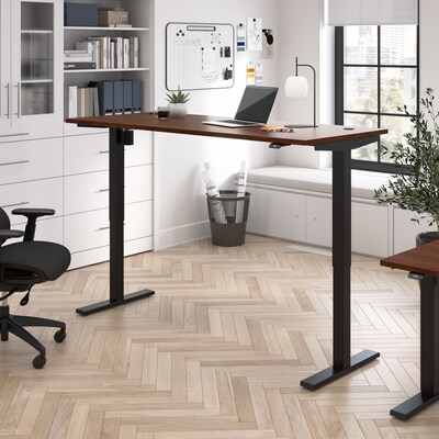 Bush Business Furniture Move 40 Series 72W Electric Height Adjustable Standing Desk, Hansen Cherry/