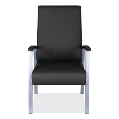 Alera® metaLounge Series Fixed Arm Polyurethane Computer and Desk Chair, Black (ALEML2419)