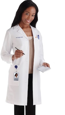 WOMENS FIVE POCKET FULL LENGTH LAB COAT