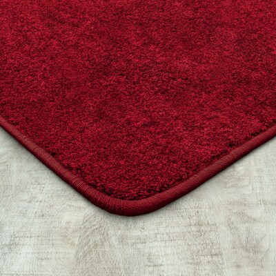 Joy Carpets Endurance Polyester 4 x 6 Machine Tufted Rug, Burgundy (80N-01)