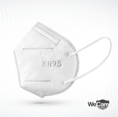 WeCare KN95 Disposable Face Mask, Adult, White, 60/Pack (TBN202718)