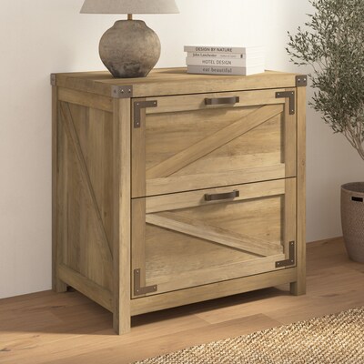 Bush Furniture Knoxville 2-Drawer Lateral File Cabinet, Reclaimed Pine (CGF129RCP-03)