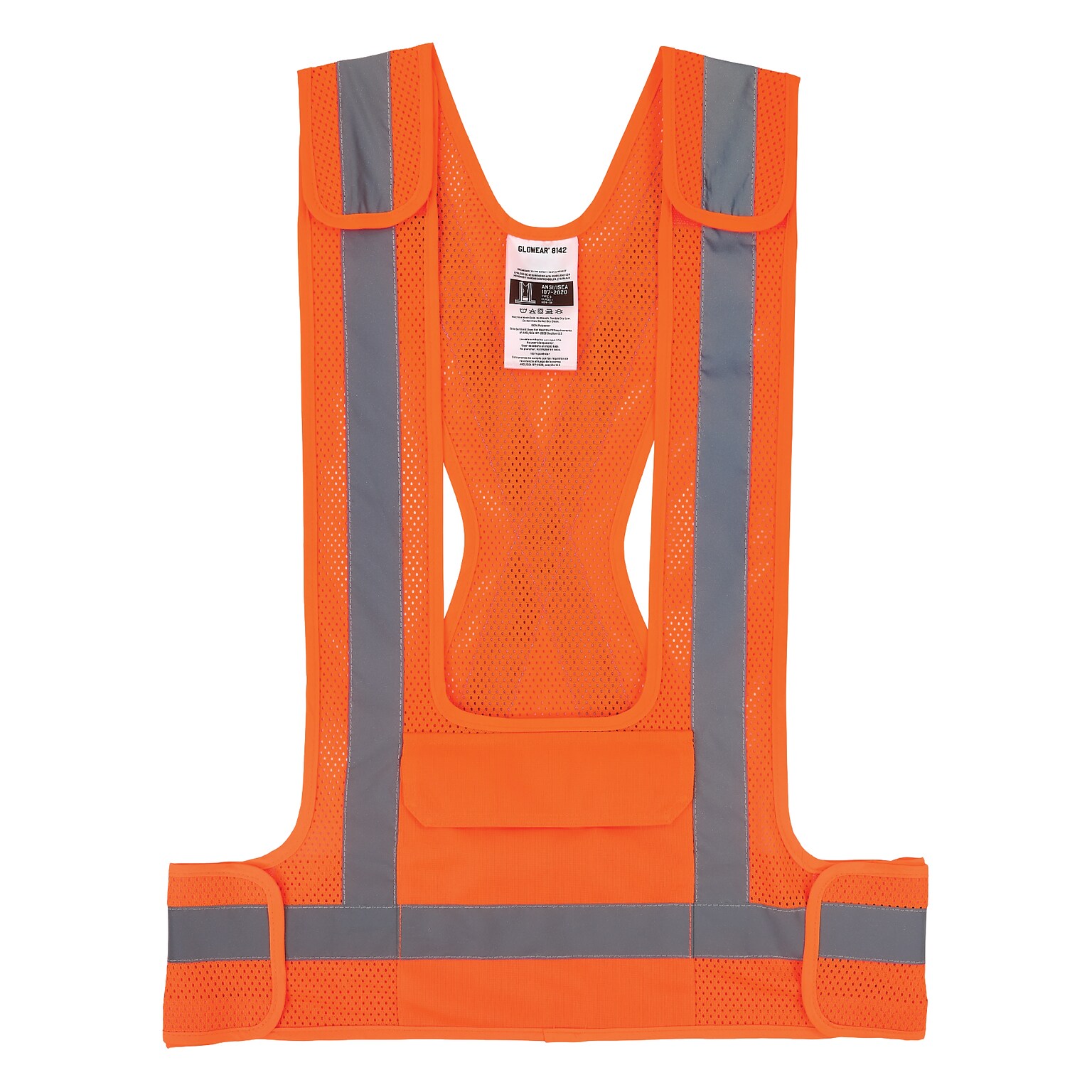 Ergodyne GloWear 8142BA High Visibility Safety Vest, ANSI Class O1, Lime, 4X/5X (27023)