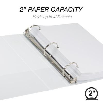 Samsill Earth's Choice Biobased 2" 3-Ring View Binders, White (18967)