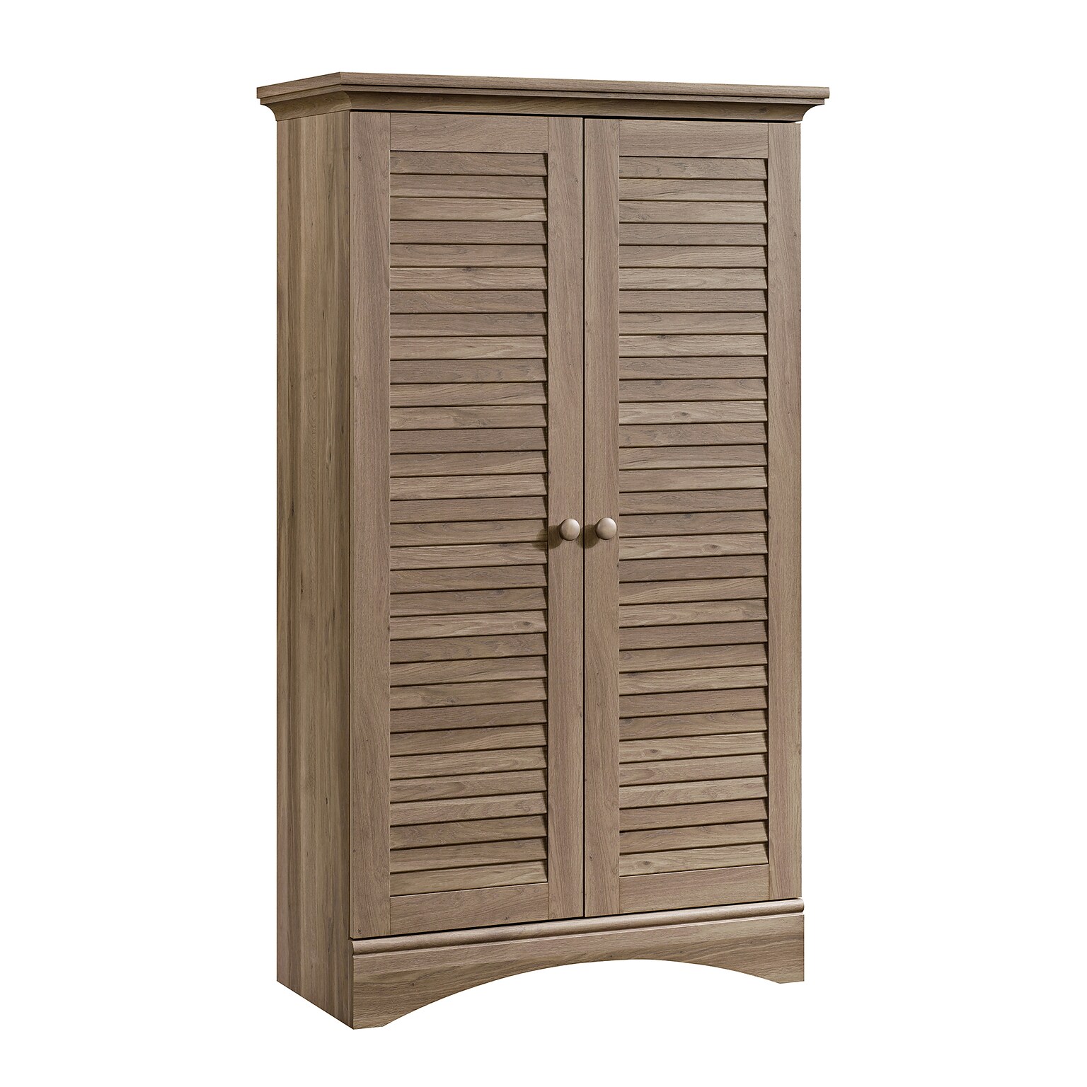 Sauder Harbor View 61H Storage Cabinet with 5 Shelves, Salt Oak (416825)