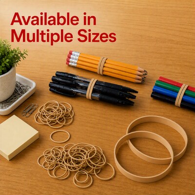 Staples Economy #64 Rubber Bands, 3-1/2"x1/4", 380/Pack (28618-CC)
