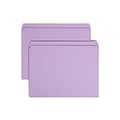 Smead File Folders, 1-Tab, Letter Size, Purple, 100/Box (12410)