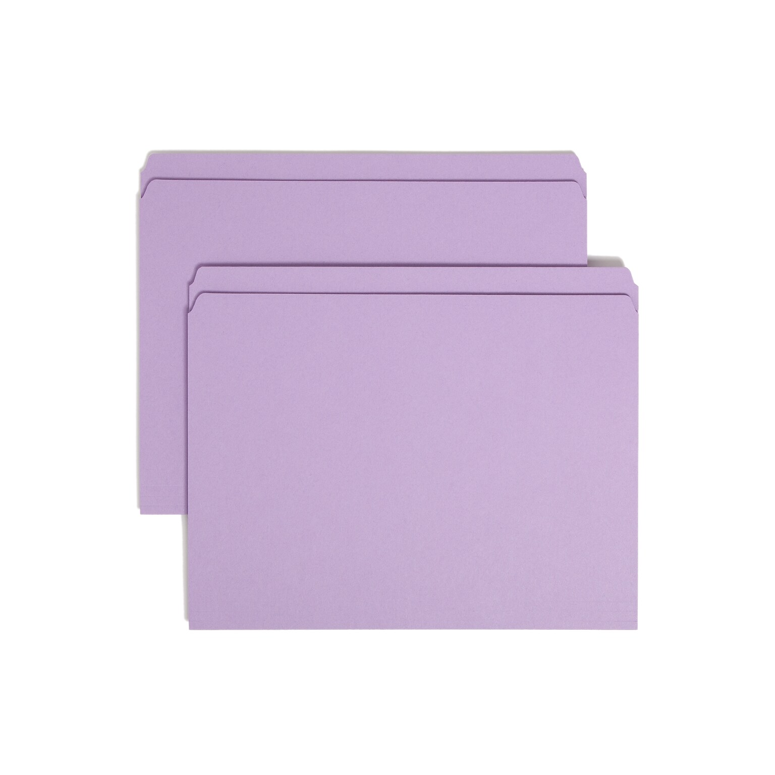 Smead File Folders, 1-Tab, Letter Size, Purple, 100/Box (12410)