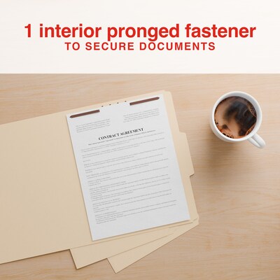 Staples Reinforced Classification Folder, 3/4" Expansion, Letter Size, Manilla, 50/Pack (ST62729)