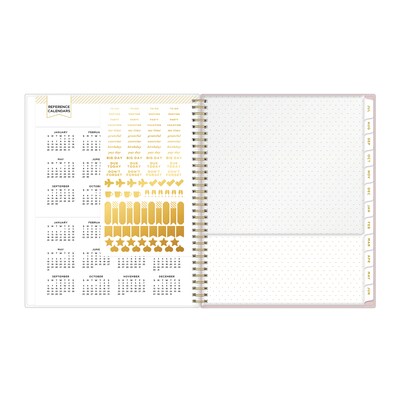 2025-2026 Blue Sky Secret Garden 8.5" x 11" Academic Year Weekly & Monthly Planner, Plastic Cover, Multicolored (155447)