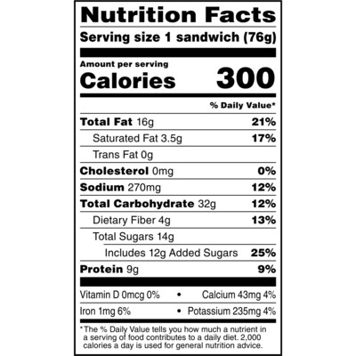 Smuckers Uncrustables Wheat Peanut Butter & Grape Jelly Sandwich, 2.6 oz., 48/Count (220-02219)