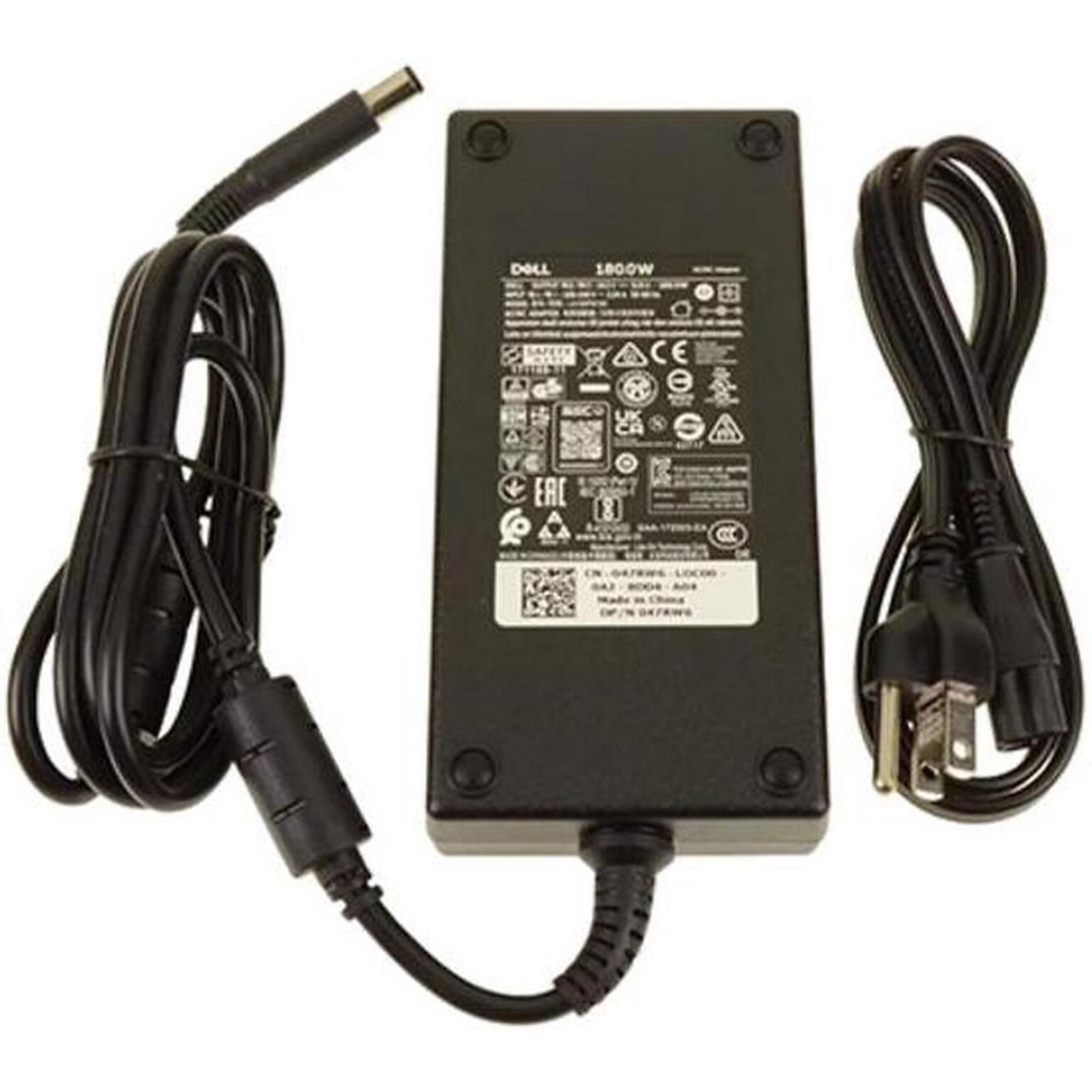 Dell 180W AC Adapter For Dell Laptop, Black (G39N4)