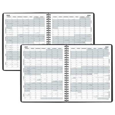 2027 AT-A-GLANCE 8" x 8.75" Monthly Planner, Faux Leather Cover, Black (70-120-05-27)