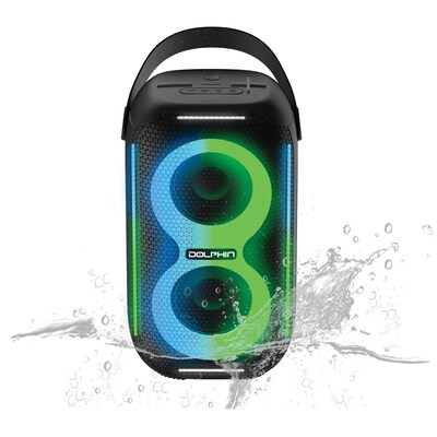 Dolphin Audio Wireless Bluetooth Party Speaker, Waterproof, Black (S-20)