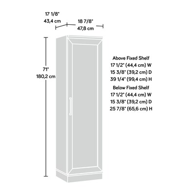 Sauder HomePlus 71"H Storage Cabinet with 4 Shelves, Raven Oak (435137)
