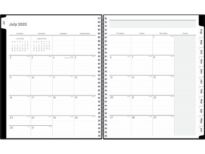 2023-2024 Blue Sky 8.5" x 11" Academic Weekly & Monthly Teacher Planner, Black (134433-A24)