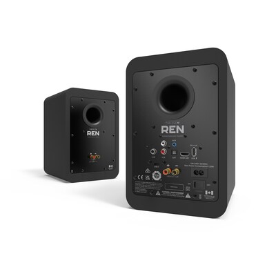 Kanto REN 200W Bookshelf Bluetooth Speakers, Matte Black, Pair (RENMB)
