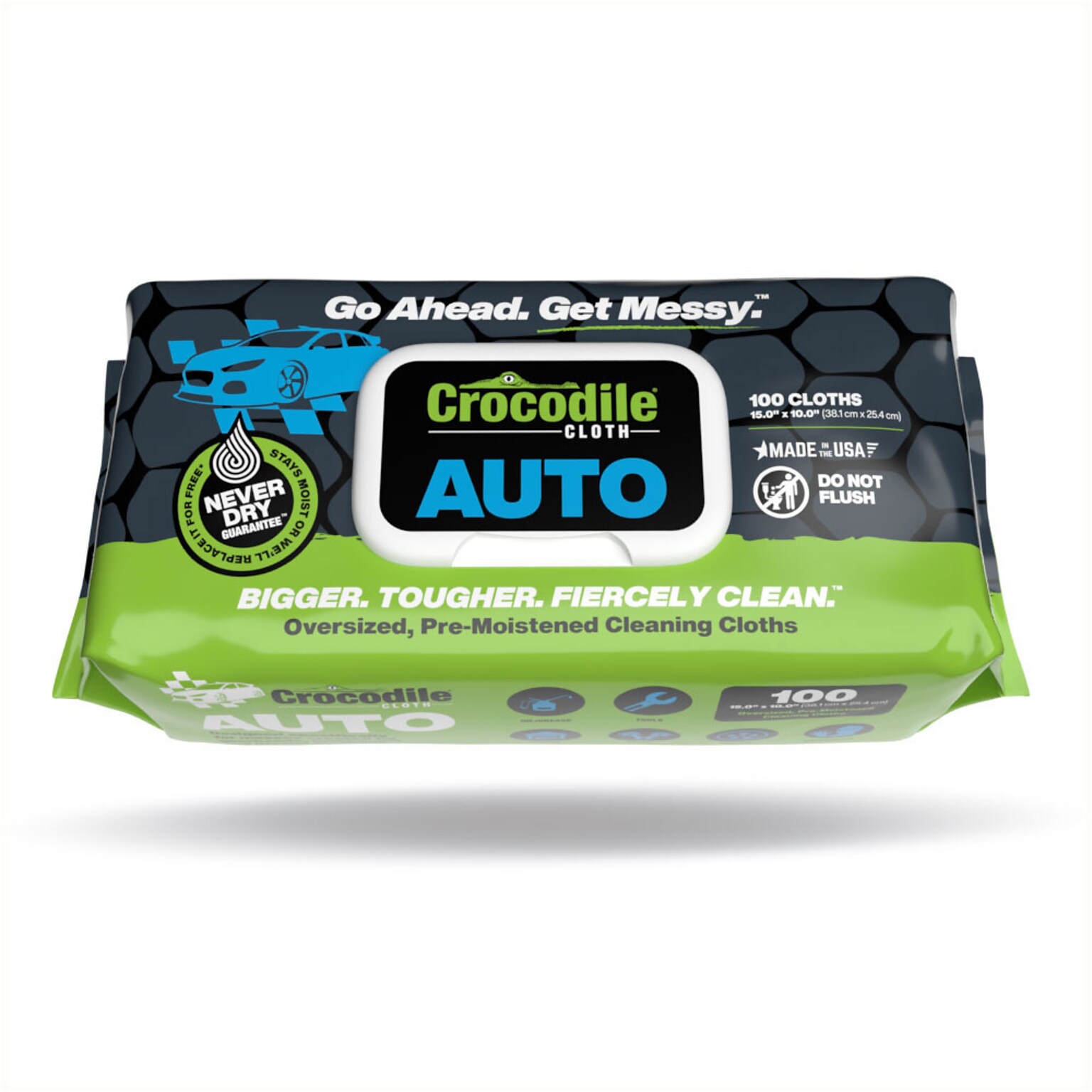 Crocodile Cloth Auto Cleaning Cloths, 15 x 10, 100/Pack (6930-100)