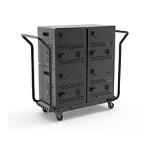 Luxor Lockable 40-Unit Modular Charging Cart, Black Steel (LLMC40DP)