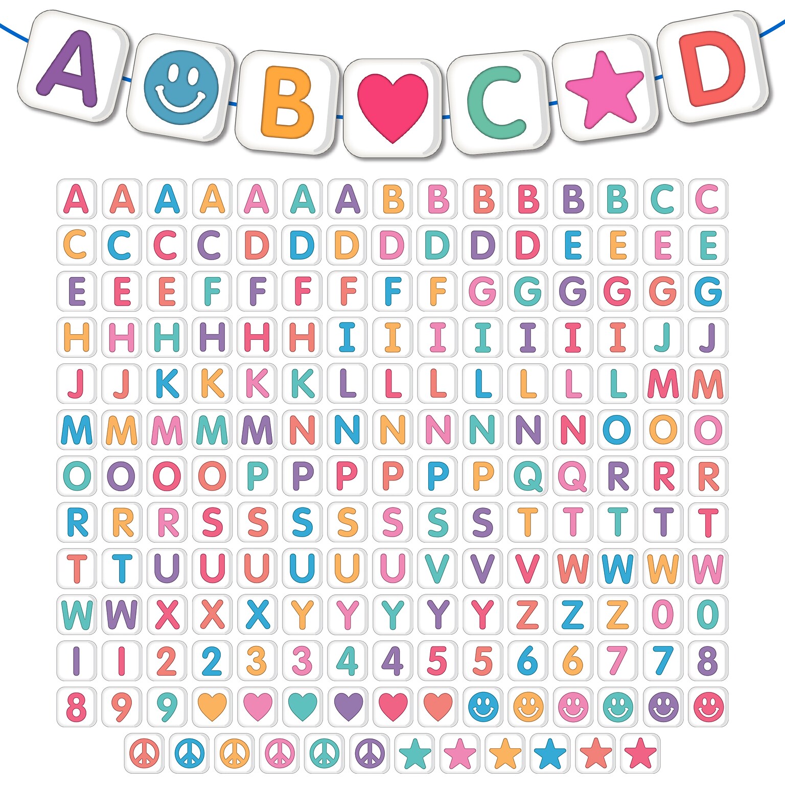 Carson Dellosa Crafty and Cool 4 Letters, 216/Pack (130101)