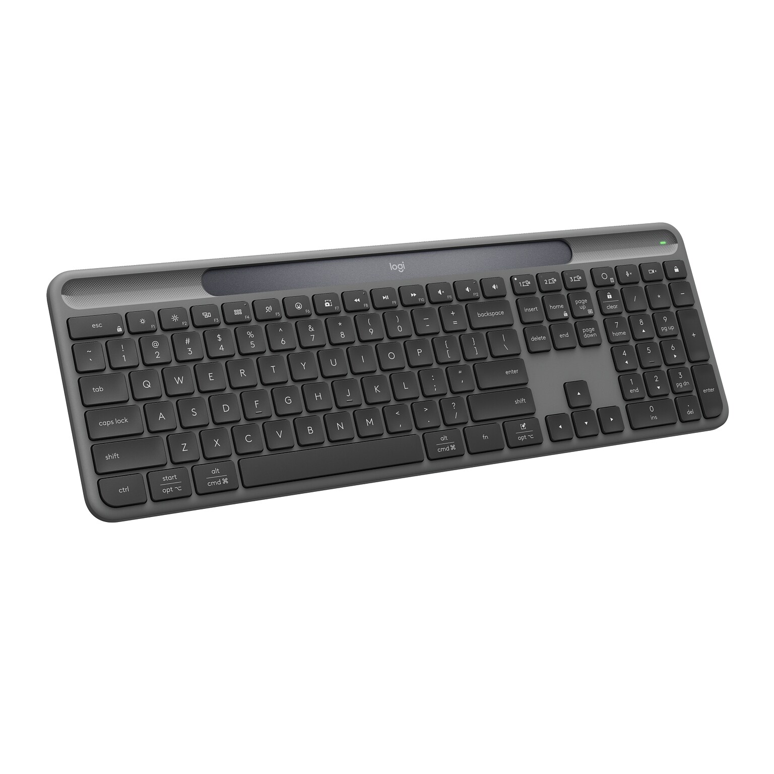 Logitech Signature Slim Solar+ Wireless Bluetooth Keyboard K980, Graphite (920-013755)