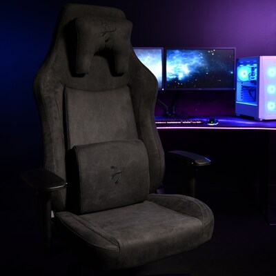 Arozzi Vernazza XL Supersoft Microfiber Ergonomic Racing Gaming Chair, Pure Black (VERNAZZA-XL-SPSF-PBK)