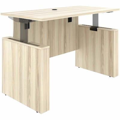 Lorell Essentials 60" W Sit to Stand Executive Desk, Modern Elm (LLR66308)