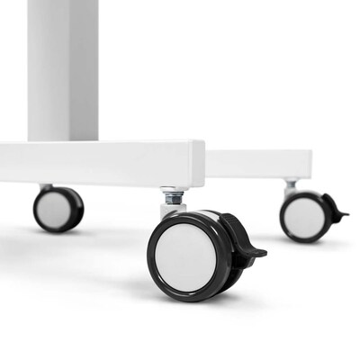 Luxor Vitalize Mobile 4-Wheel Healthcare Laptop Cart, White (MCWS002)