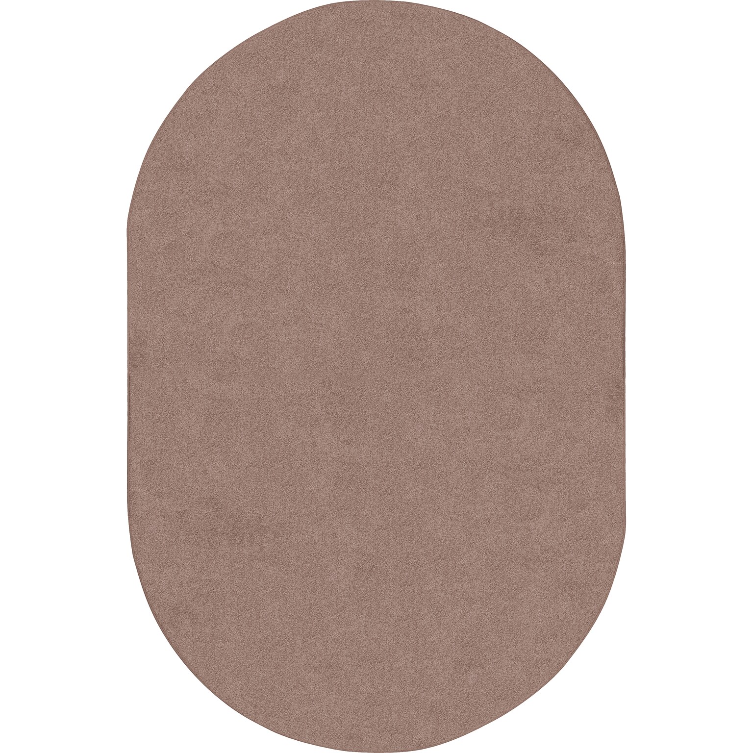 Joy Carpets Endurance Polyester 6 x 9 Oval Machine Tufted Rug, Taupe (80QQ-09)